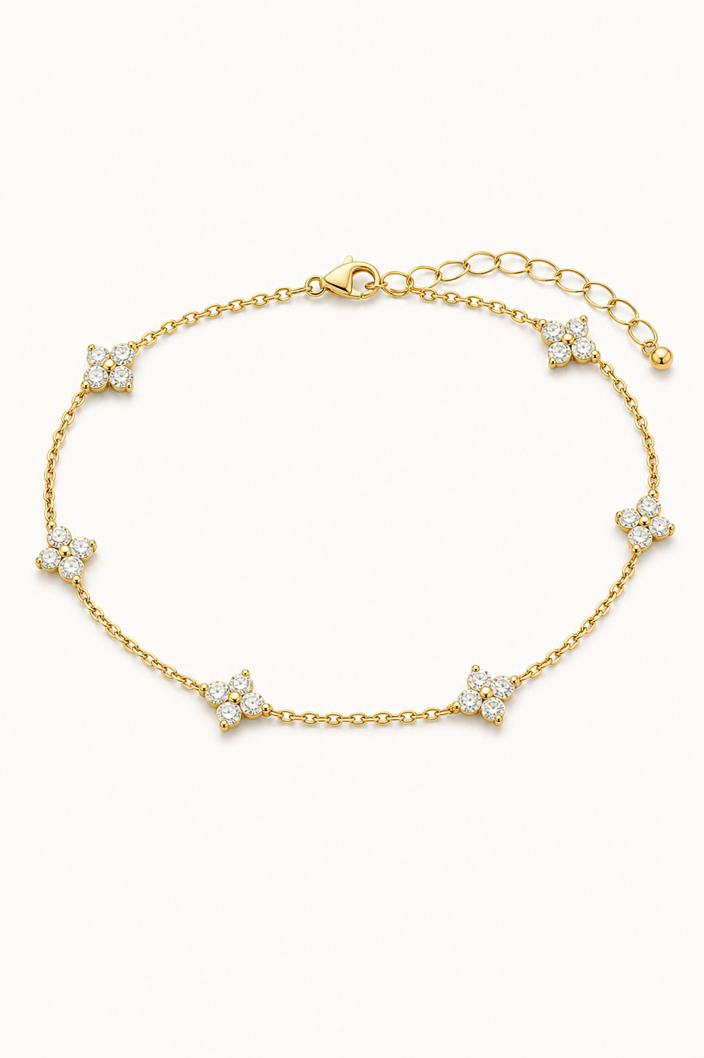 Celia Clover Station Bracelet product gold by SURI