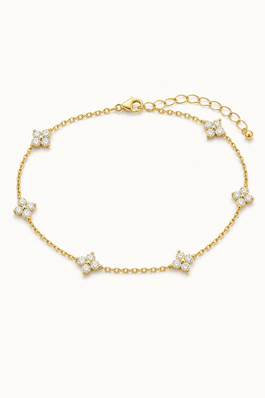 Celia Clover Station Bracelet product gold by SURI