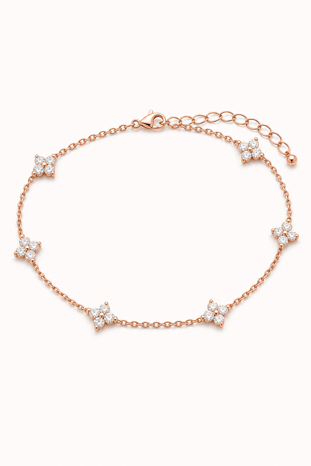 Celia Clover Station Bracelet product rose gold by SURI