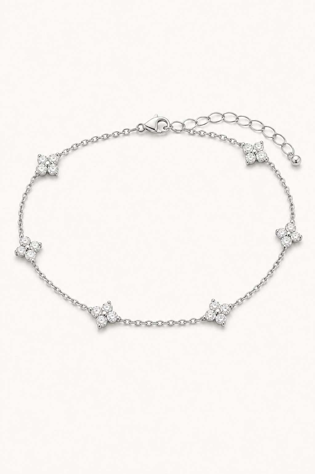 Celia Clover Station Bracelet product silver by SURI