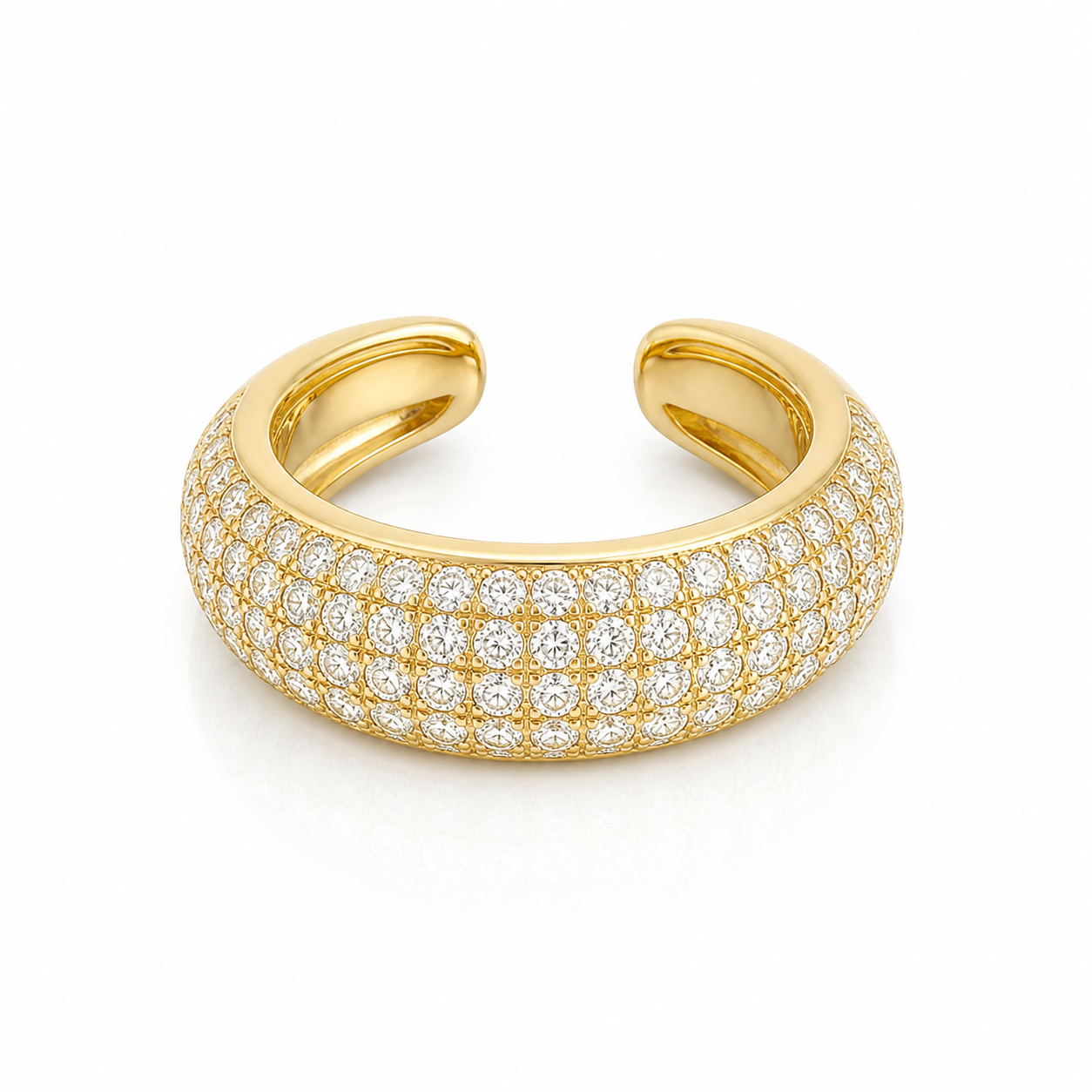 Pave Dome Ear Cuff product gold by SURI