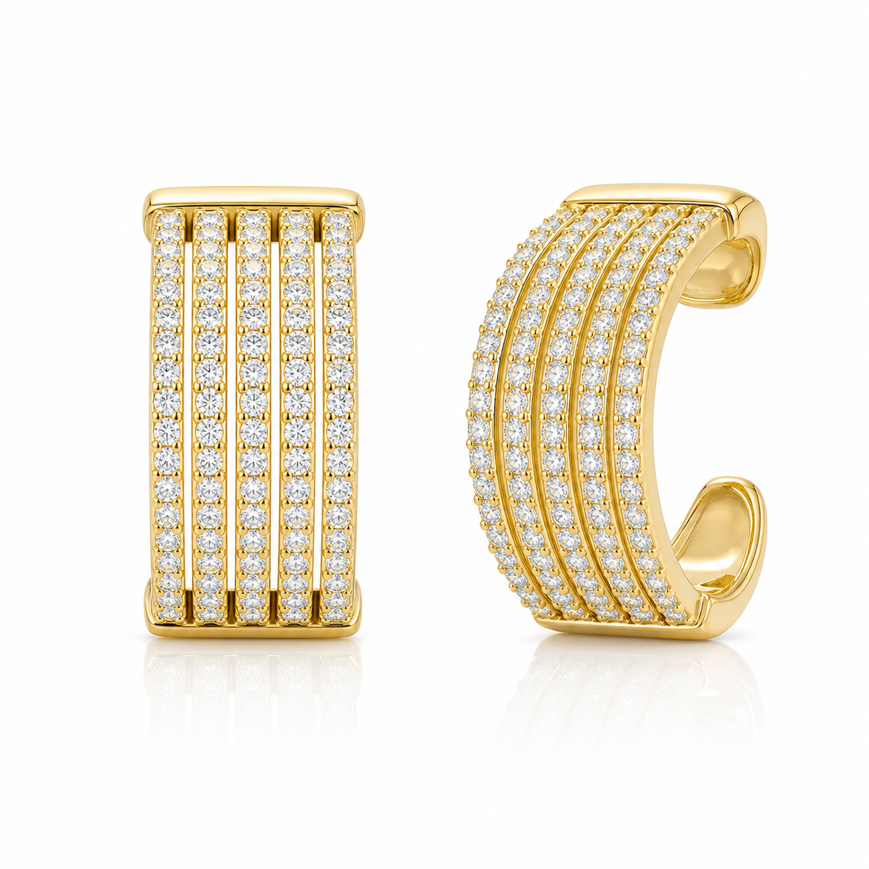Five Wrap Pave Cuff product gold by SURI