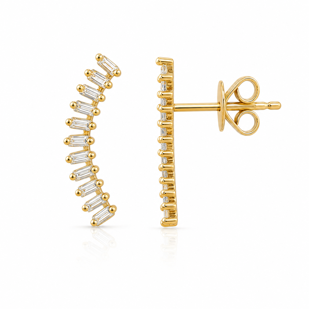 Curved Baguette Climbers product gold by SURI