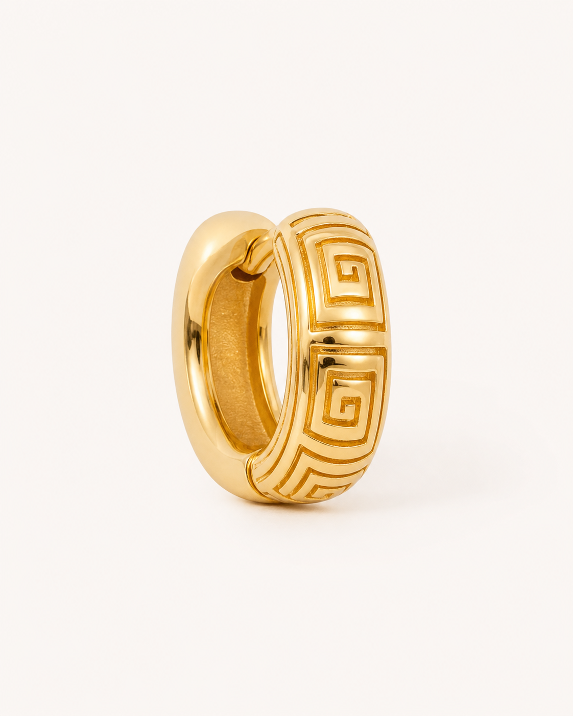 Olympia Geometric Hoop Earrings product gold by SURI