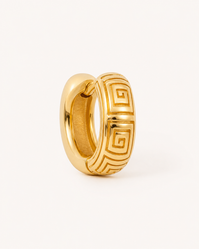 Olympia Geometric Hoop Earrings product gold by SURI