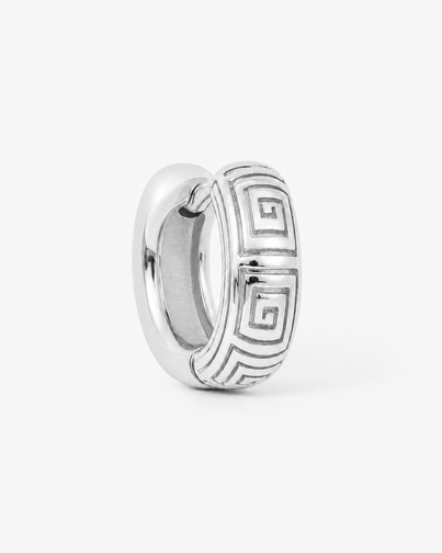 Olympia Geometric Hoop Earrings product silver by SURI