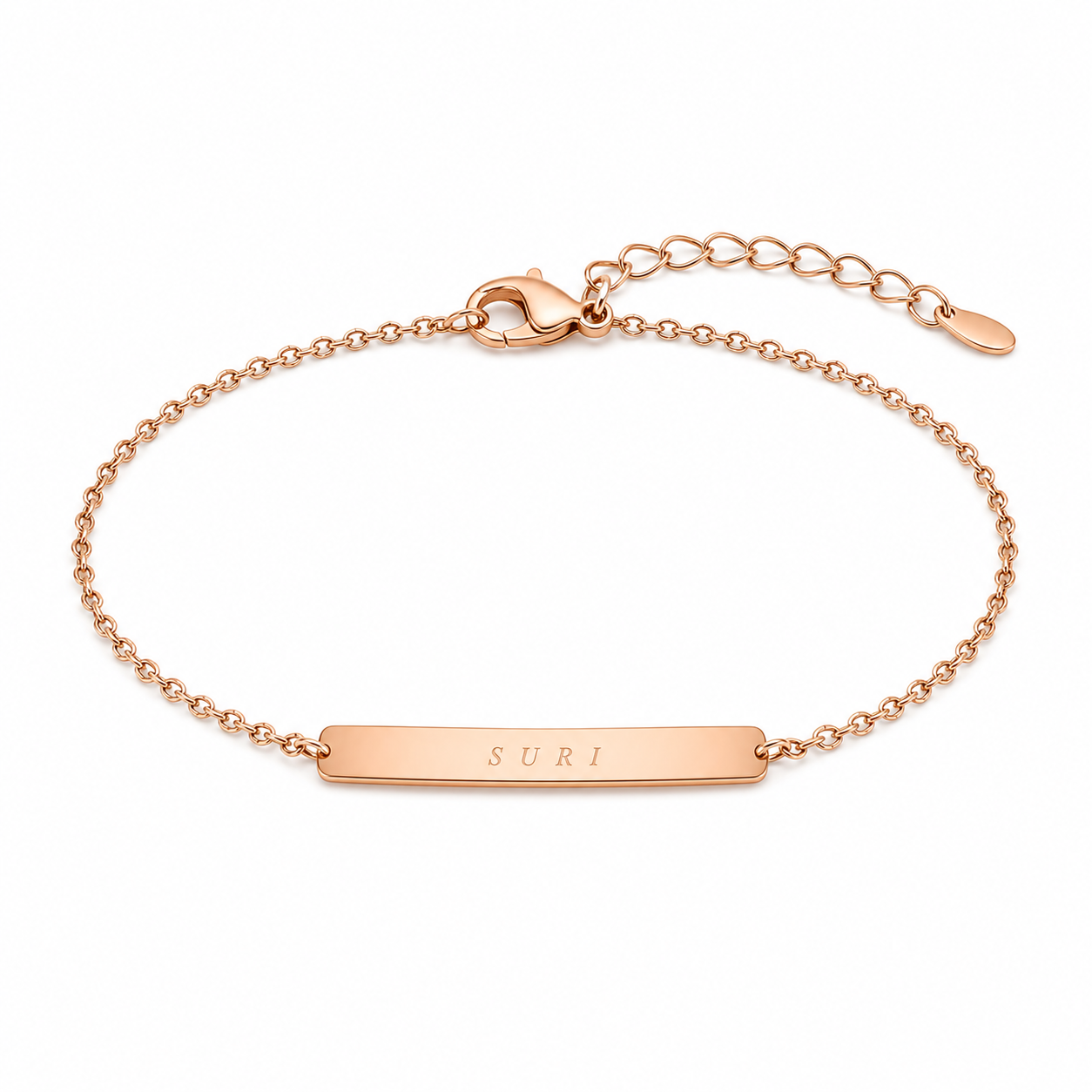 Elia Engravable Bar Bracelet product rose by SURI