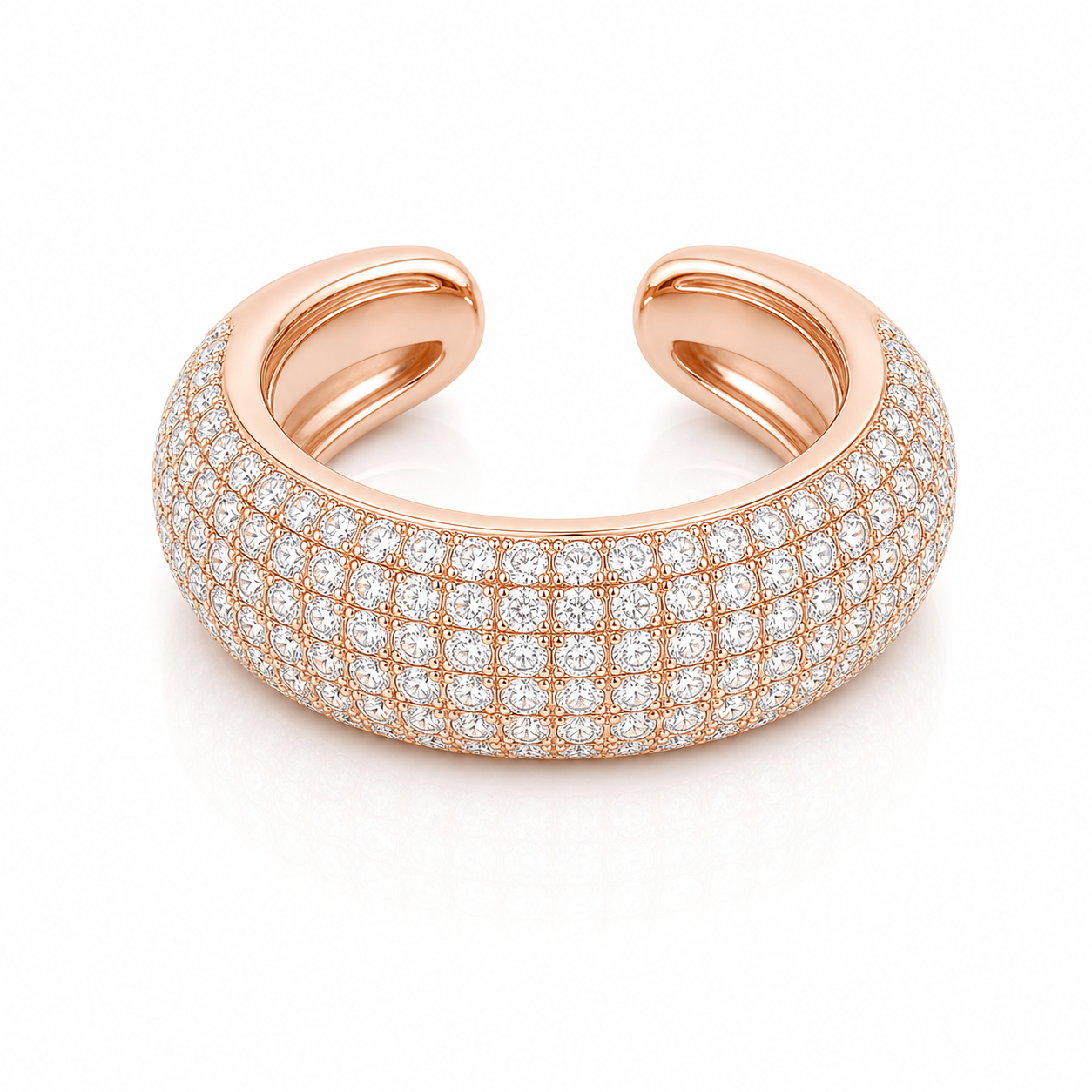 Pave Dome Ear Cuff product rose gold by SURI