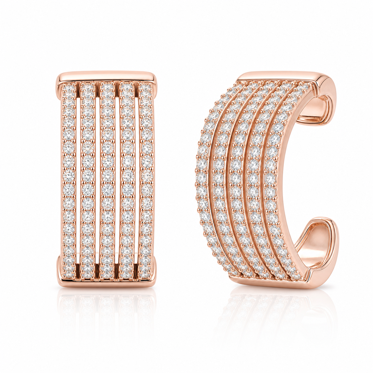 Five Wrap Pave Cuff product rose gold by SURI