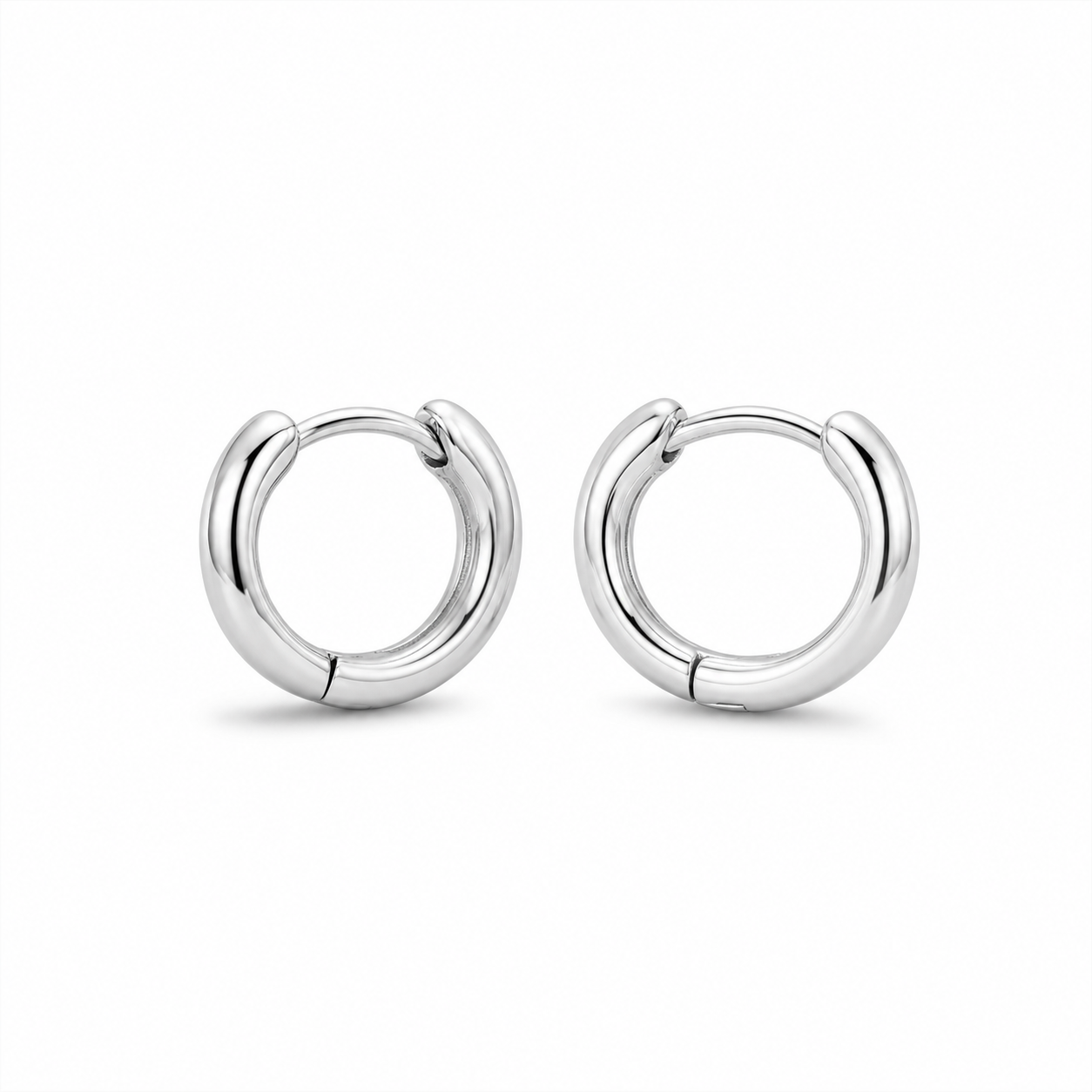 Solene Tiny Huggie Hoop Earrings product silver by SURI