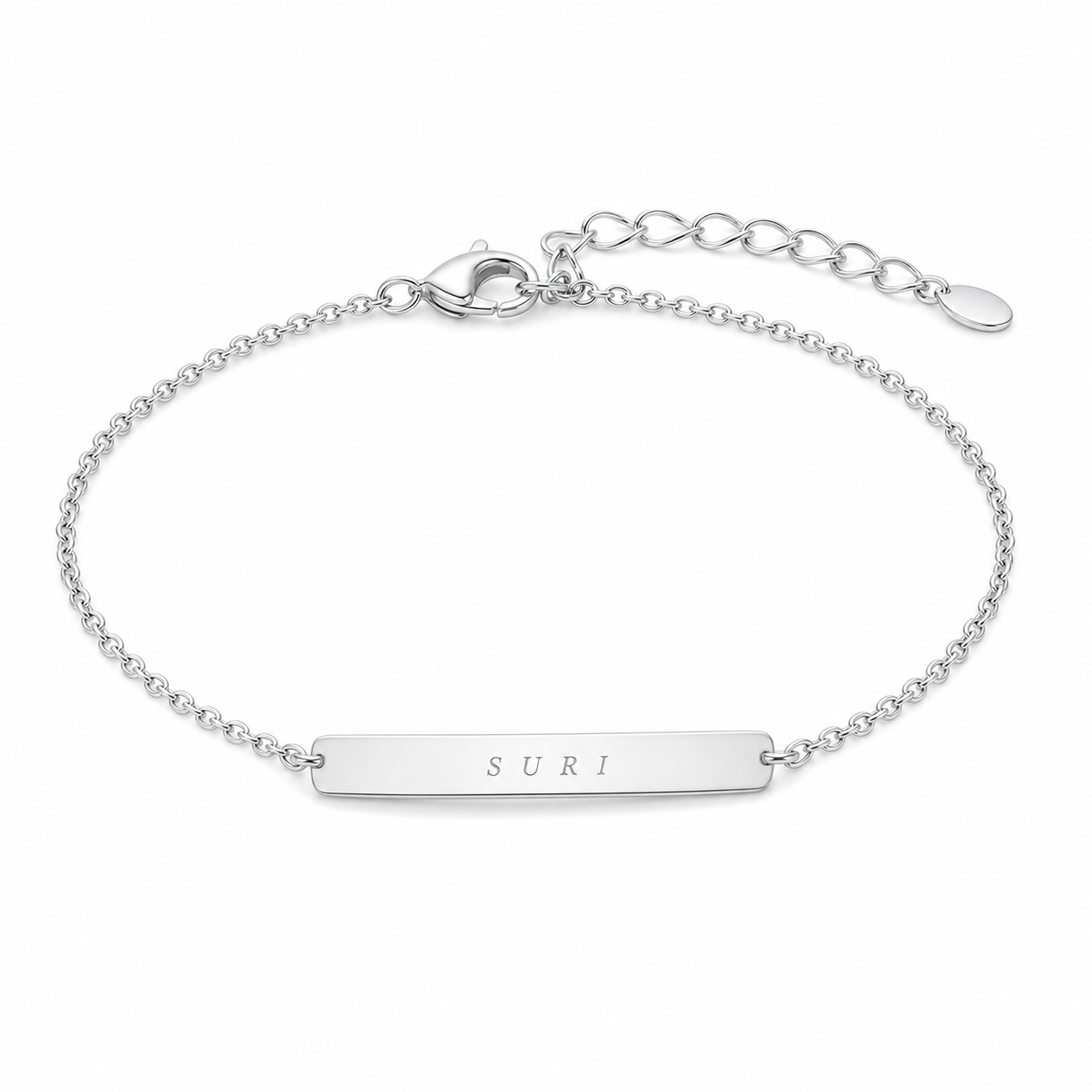 Elia Engravable Bar Bracelet product silver by SURI