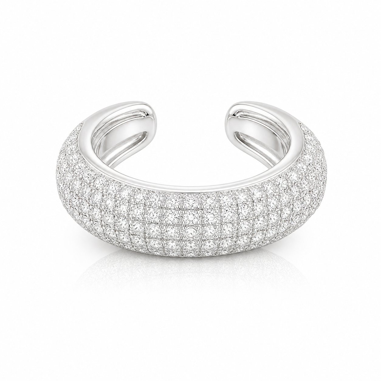Pave Dome Ear Cuff product silver by SURI