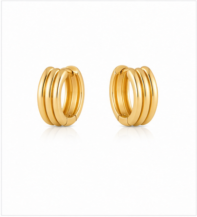 Aurelia Triple Hoop Earrings