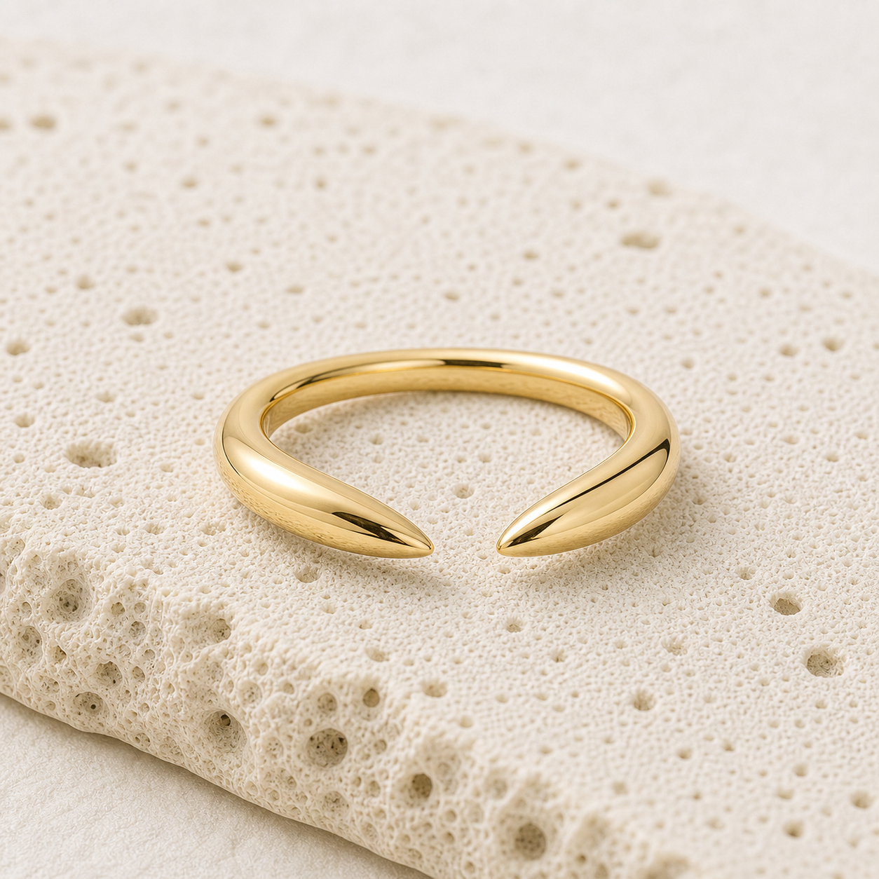 Gold Claw Ring rock gold by SURI