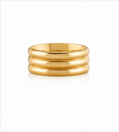 Vivia Triple Band Ring product gold by SURI