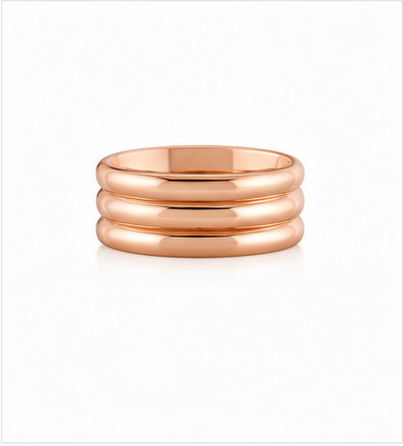 Vivia Triple Band Ring product rose gold by SURI