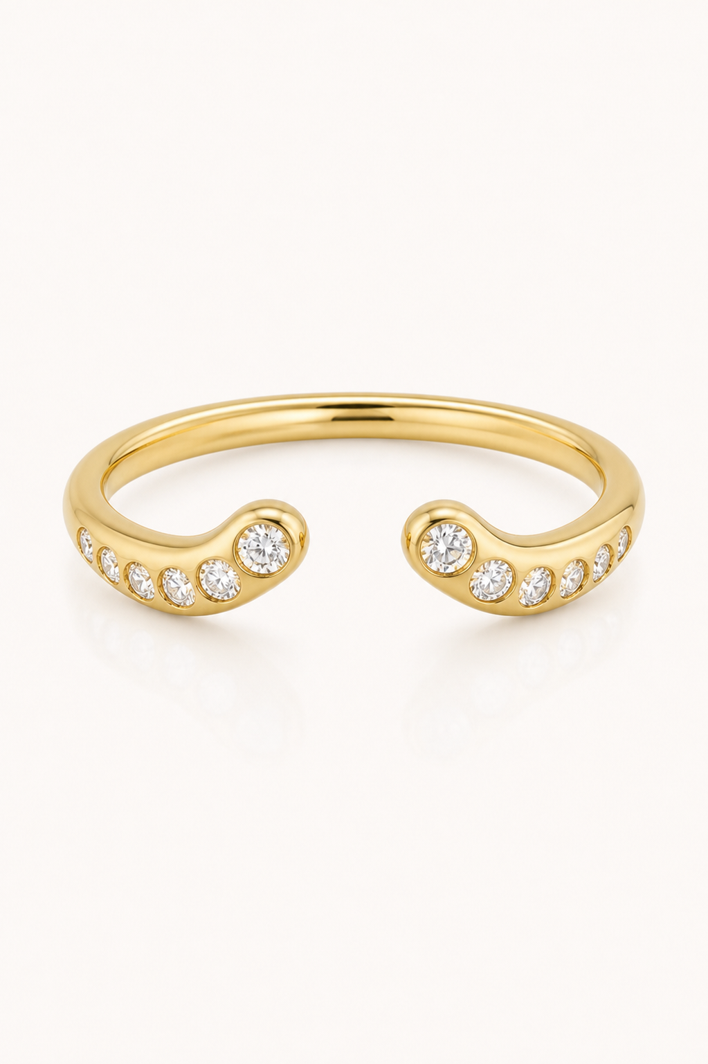 Thea Diamond Nesting Cuff Ring product gold by SURI