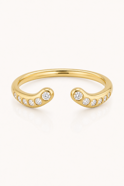 Thea Diamond Nesting Cuff Ring product gold by SURI