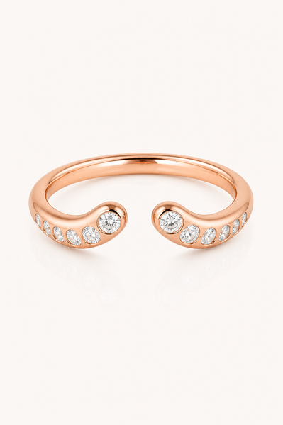 Thea Diamond Nesting Cuff Ring product rose gold by SURI