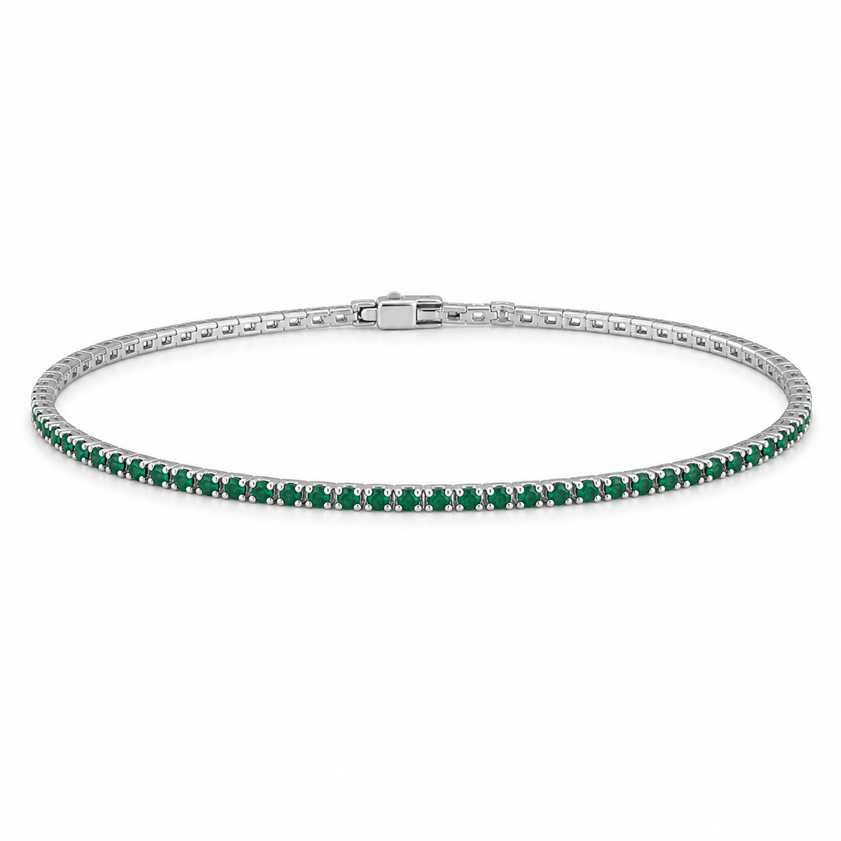 Liora Gemstone Tennis Bangle product silver by SURI