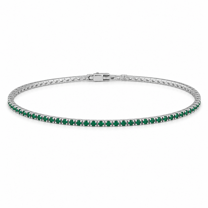Liora Gemstone Tennis Bangle product silver by SURI