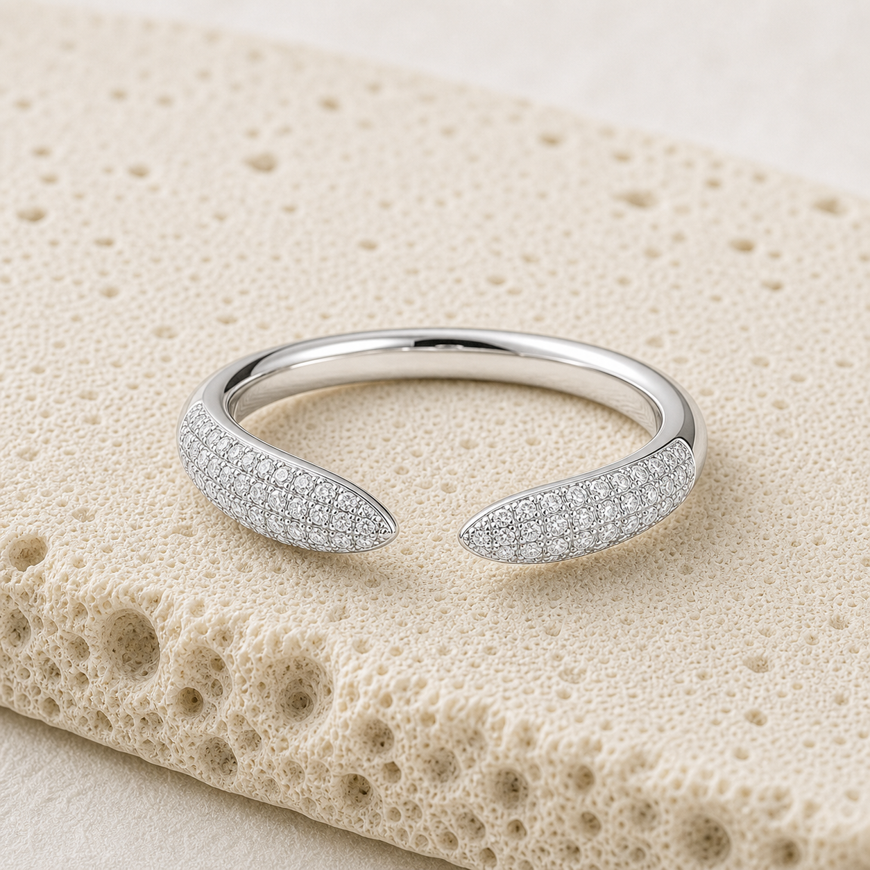 Pave Claw Ring rock silver by SURI