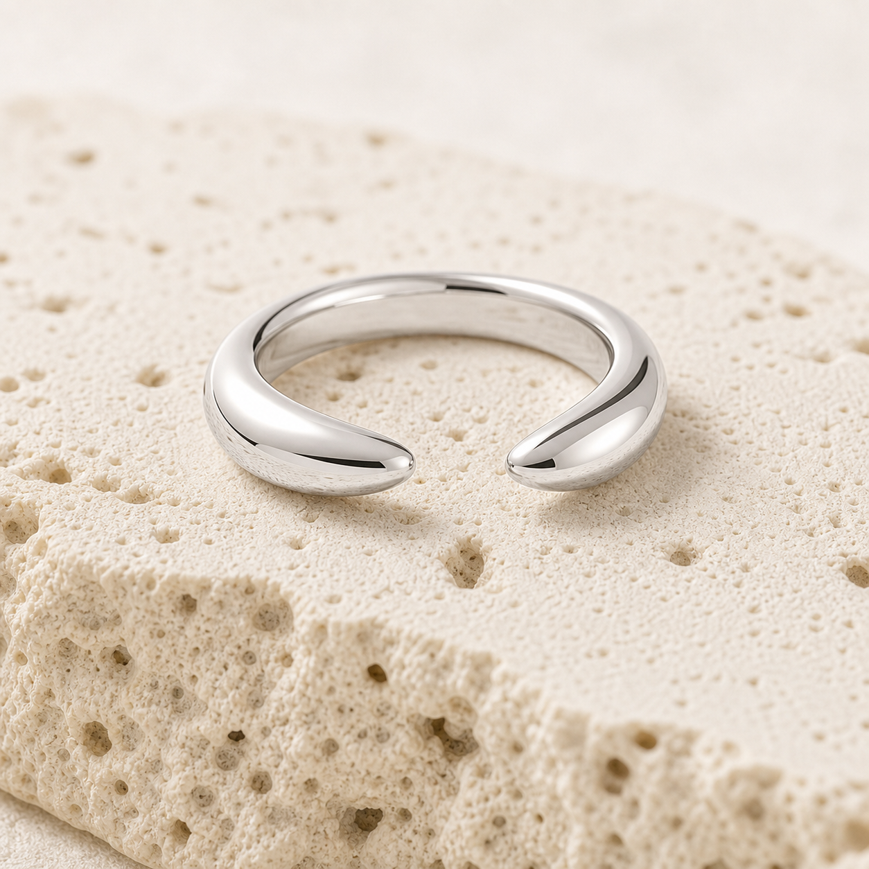 Chunky Gold Cuff rock silver by SURI