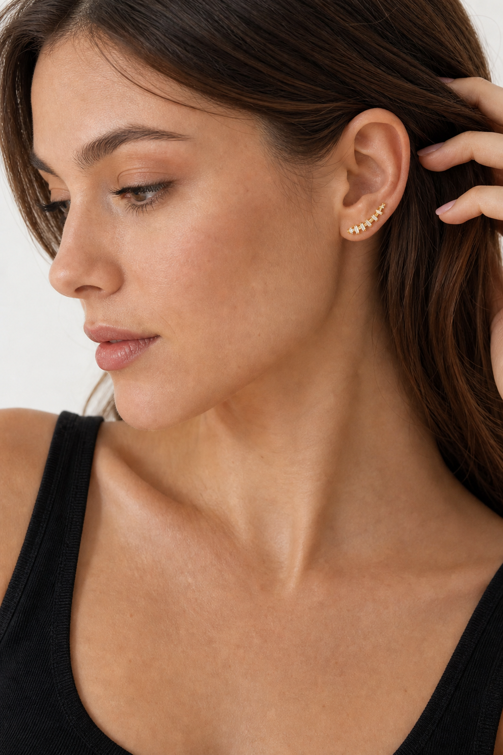 Curved Baguette Climbers model gold by SURI