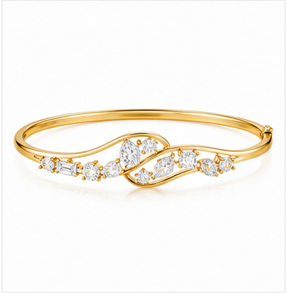 Seraphine Swirl Diamond Bangle