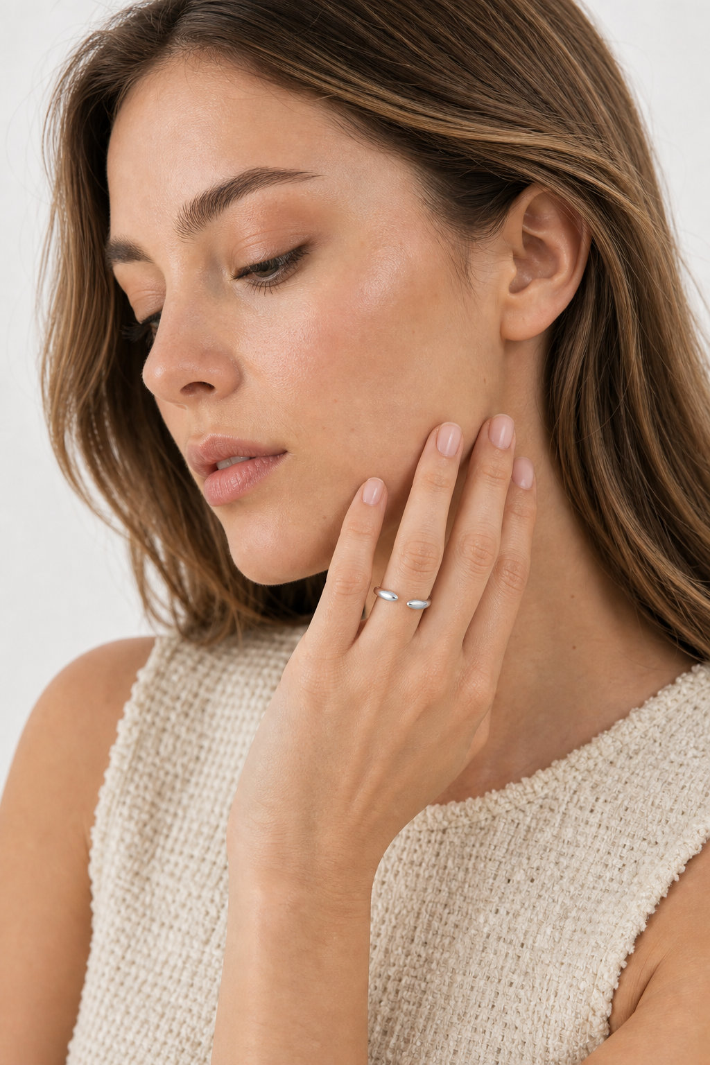 Gold Claw Ring model silver by SURI