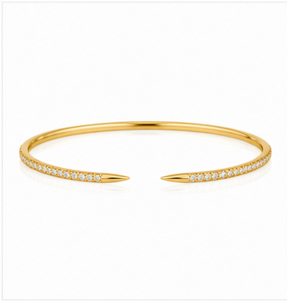 Mira Pave Claw Bangle product gold by SURI