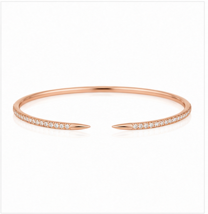 Mira Pave Claw Bangle product rose gold by SURI