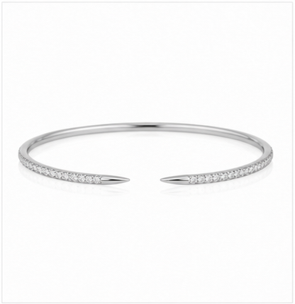 Mira Pave Claw Bangle product silver by SURI