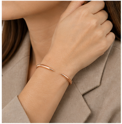 Noa Claw Cuff Bangle model rose gold by SURI