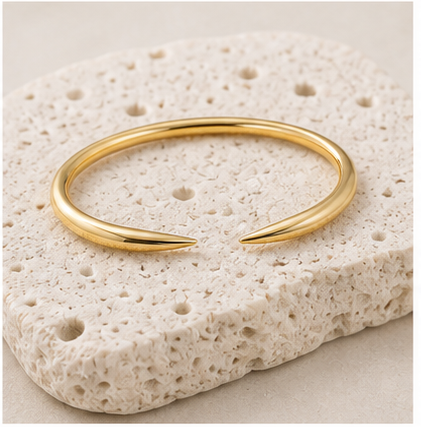Noa Claw Cuff Bangle rock gold by SURI