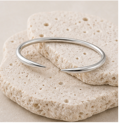 Noa Claw Cuff Bangle rock silver by SURI