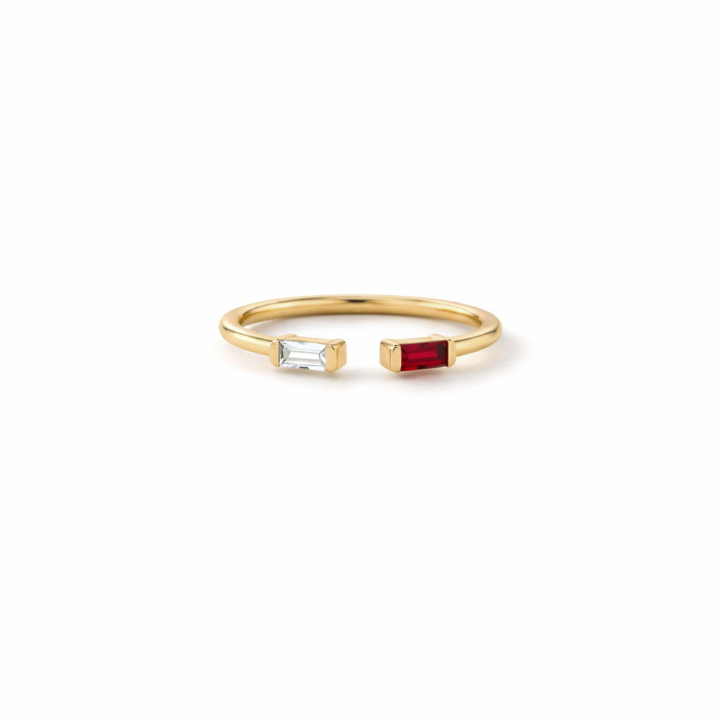 Alaia Baguette Birthstone Ring