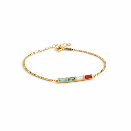 Elise Baguette Birthstone Bracelet in everyday fine jewelry by SURI