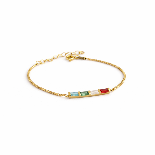 Elise Baguette Birthstone Bracelet