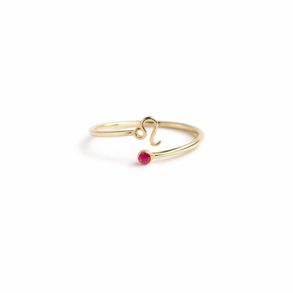 Astra Zodiac Birthstone Ring in sterling silver, 14K gold and 18K gold by SURI