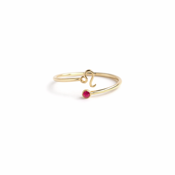 Astra Zodiac Birthstone Ring