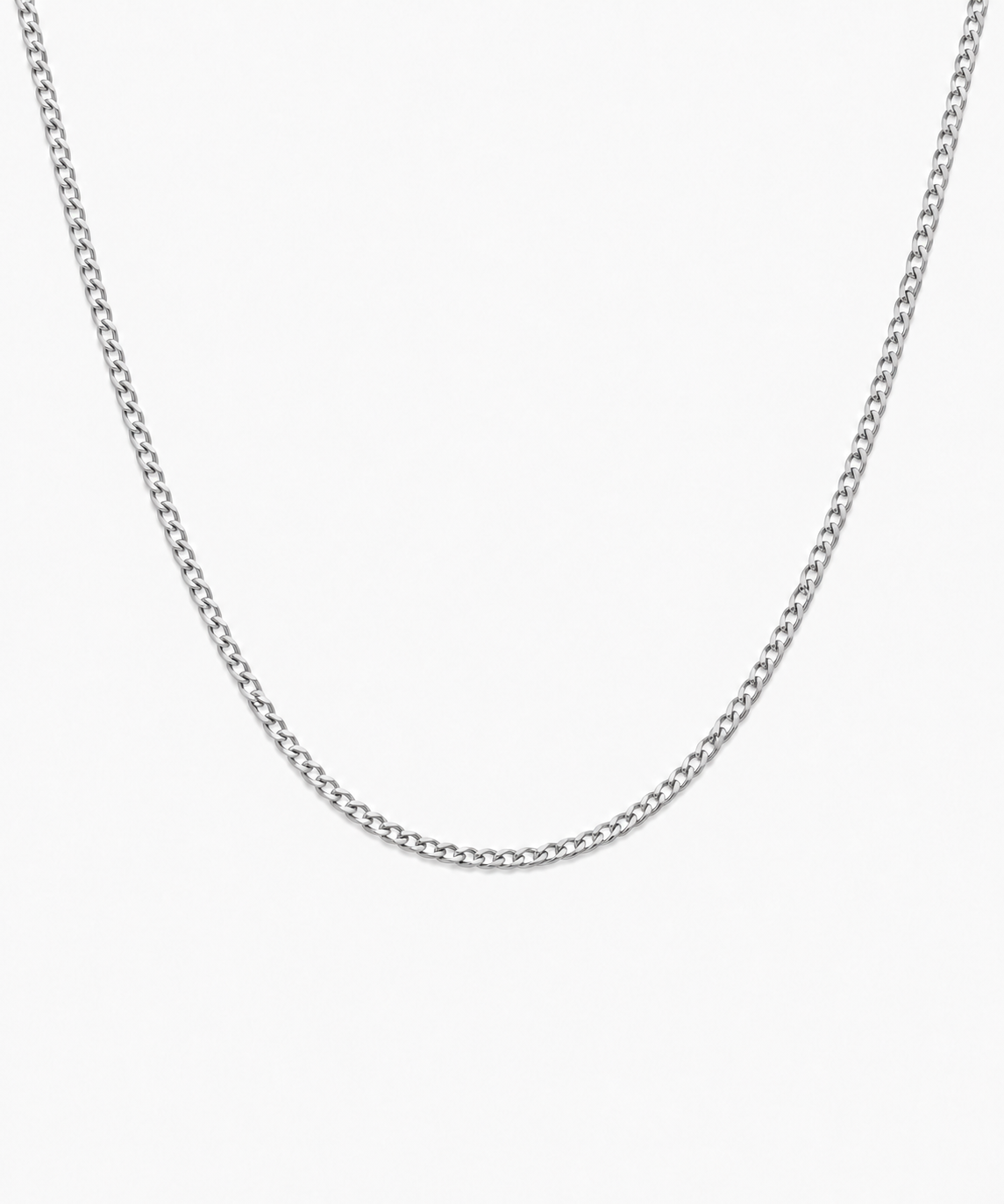 Elle Gourmet Chain — Silver on white background