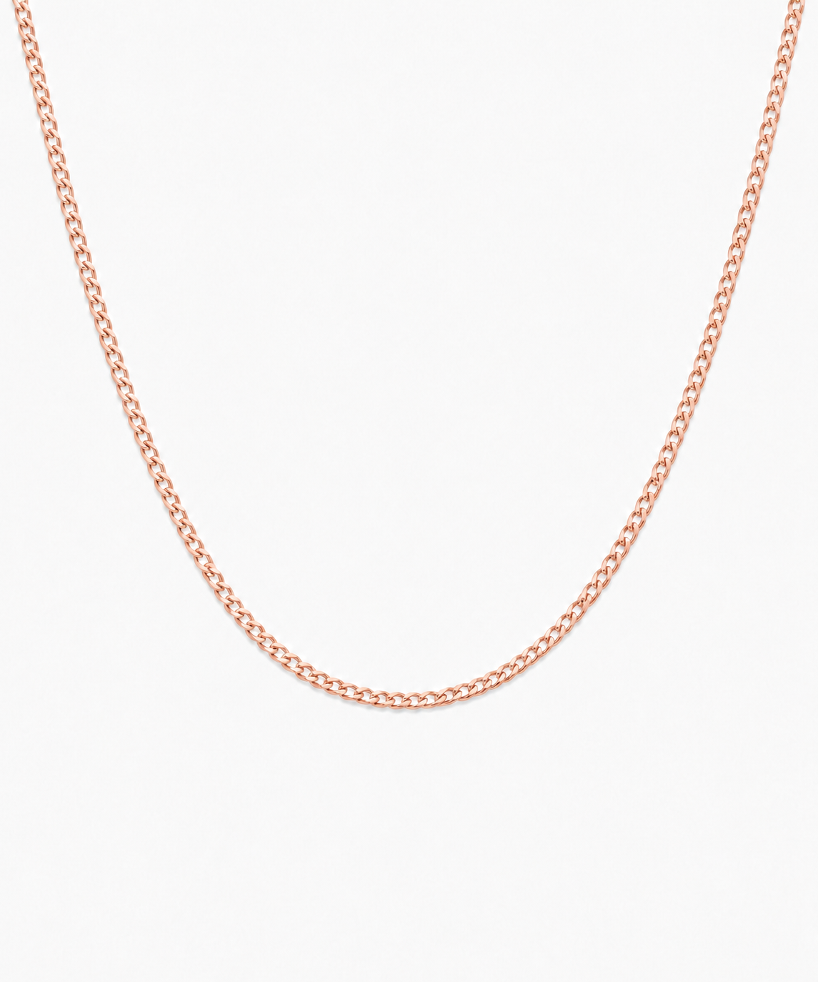 Elle Gourmet Chain — Rose Gold on white background
