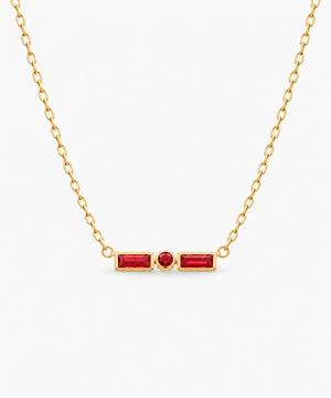 Maru Morse Necklace — Yellow Gold on white background