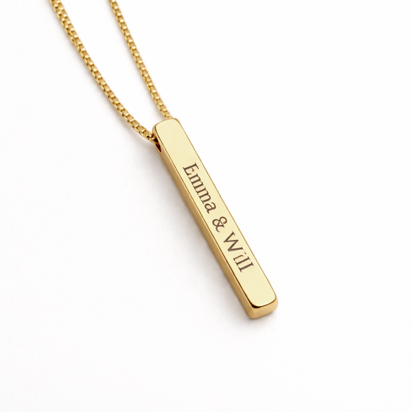 Sena Engravable Bar Necklace