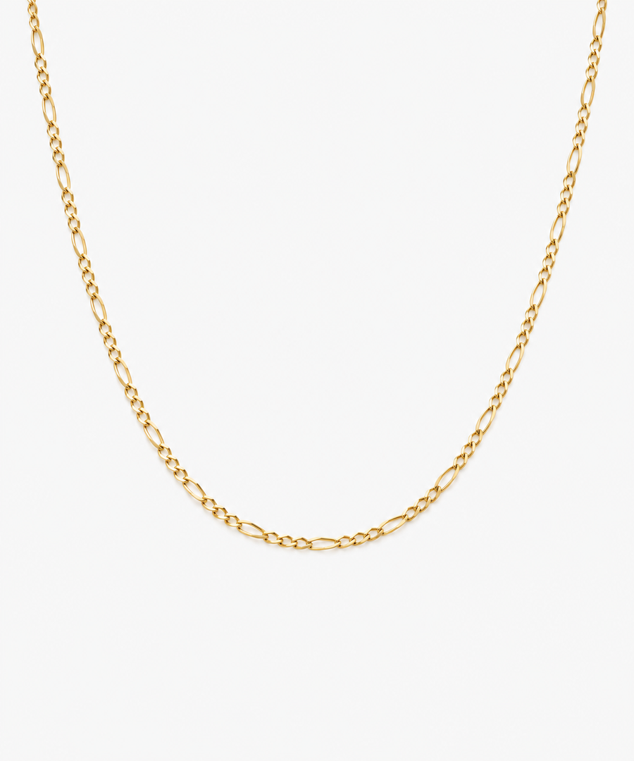 Adeline Figaro Chain — Yellow Gold on white background