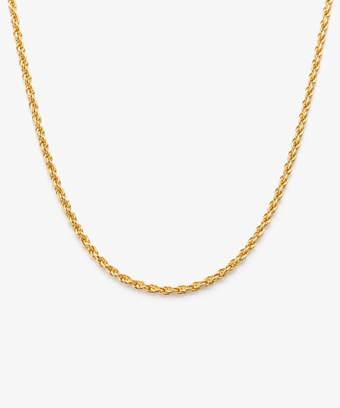 Emma Rope Chain — Yellow Gold on white background