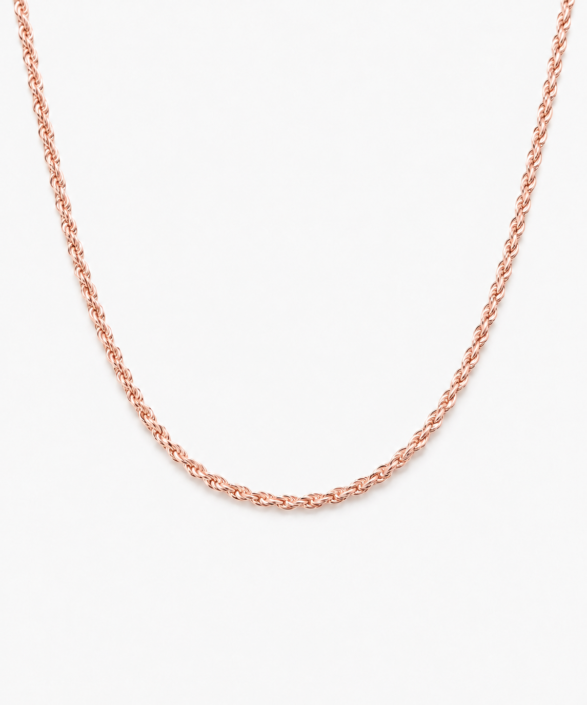 Emma Rope Chain — Rose Gold on white background
