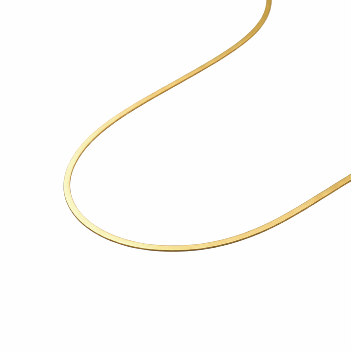 Madison Herringbone Chain in sterling silver, 14K gold and 18K gold by SURI