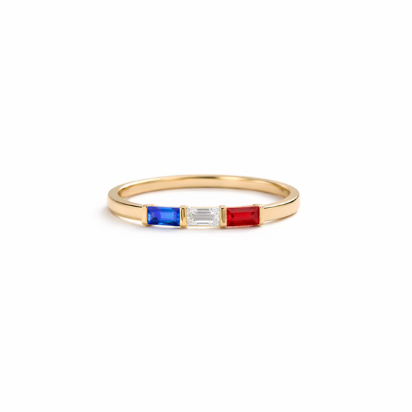 Elise Baguette Birthstone Ring